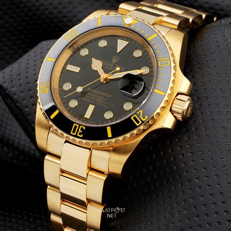 rolex submariner gold blue replica|rolex submariner all black.